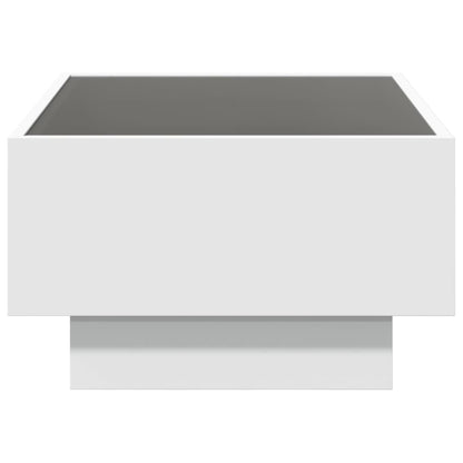 Salongbord Sofabord Hvit med LED 70x50x30 cm