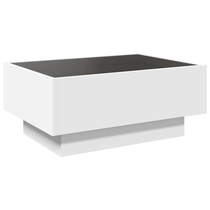 Salongbord Sofabord Hvit med LED 70x50x30 cm