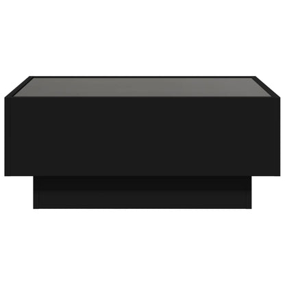 Salongbord Sofabord Svart med LED 70x50x30 cm