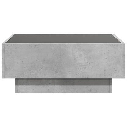 Salongbord Sofabord Betonggrå med LED 70x50x30 cm