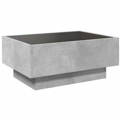 Salongbord Sofabord Betonggrå med LED 70x50x30 cm