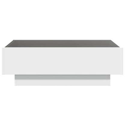 Salongbord Sofabord Hvit med LED 90x50x30 cm