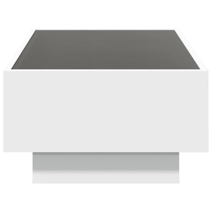 Salongbord Sofabord Hvit med LED 90x50x30 cm