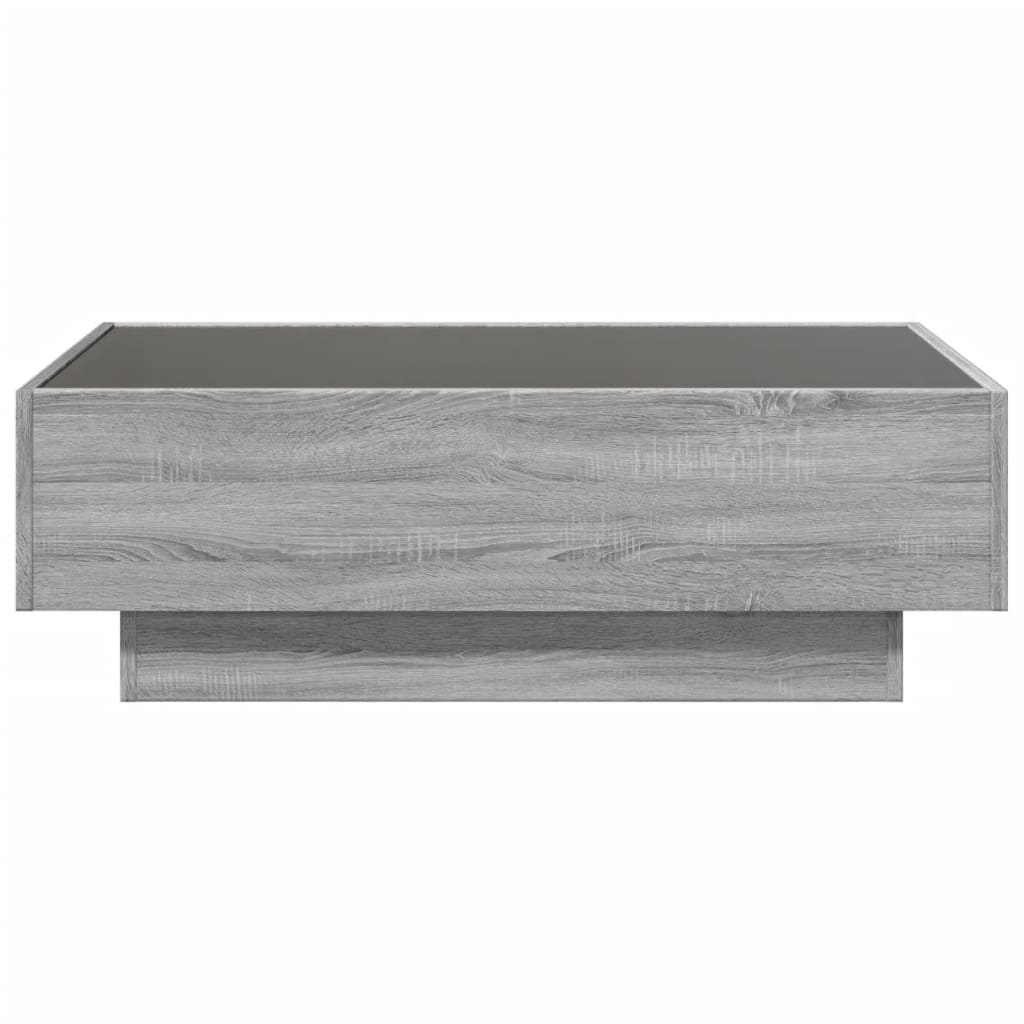 Salongbord Sofabord Sonoma Grå med LED 90x50x30 cm