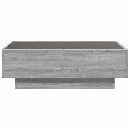 Salongbord Sofabord Sonoma Grå med LED 90x50x30 cm
