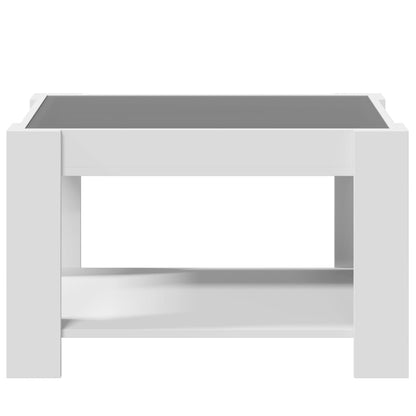 Salongbord Sofabord Hvit med LED 73x53x45 cm