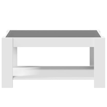 Salongbord Sofabord Hvit med LED 93x53x45 cm