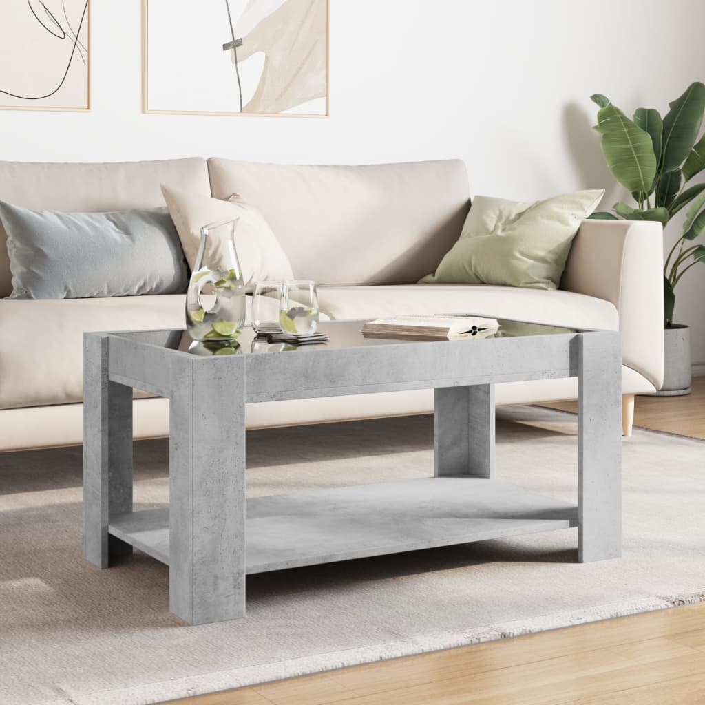 Salongbord Sofabord Betonggrå 93x53x45 cm