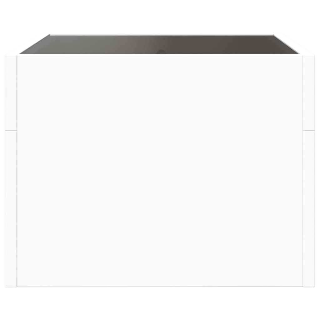 Nattbord Sengbord Hvit med Infinity LED 40x40x30 cm