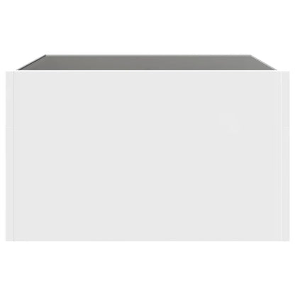 Salongbord Sofabord Hvit med Infinity LED 50x50x30 cm