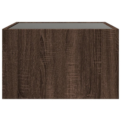 Salongbord Sofabord Brun Eik med Infinity LED 50x50x30 cm