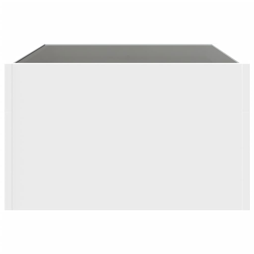 Salongbord Sofabord Hvit med Infinity LED 70x50x30 cm