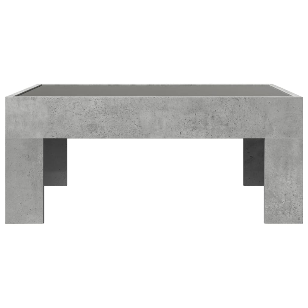 Salongbord Sofabord Betonggrå med Infinity LED 70x50x30 cm