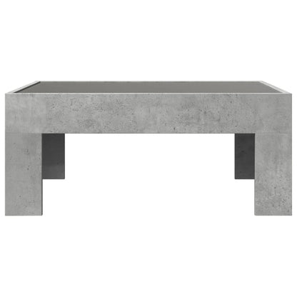 Salongbord Sofabord Betonggrå med Infinity LED 70x50x30 cm