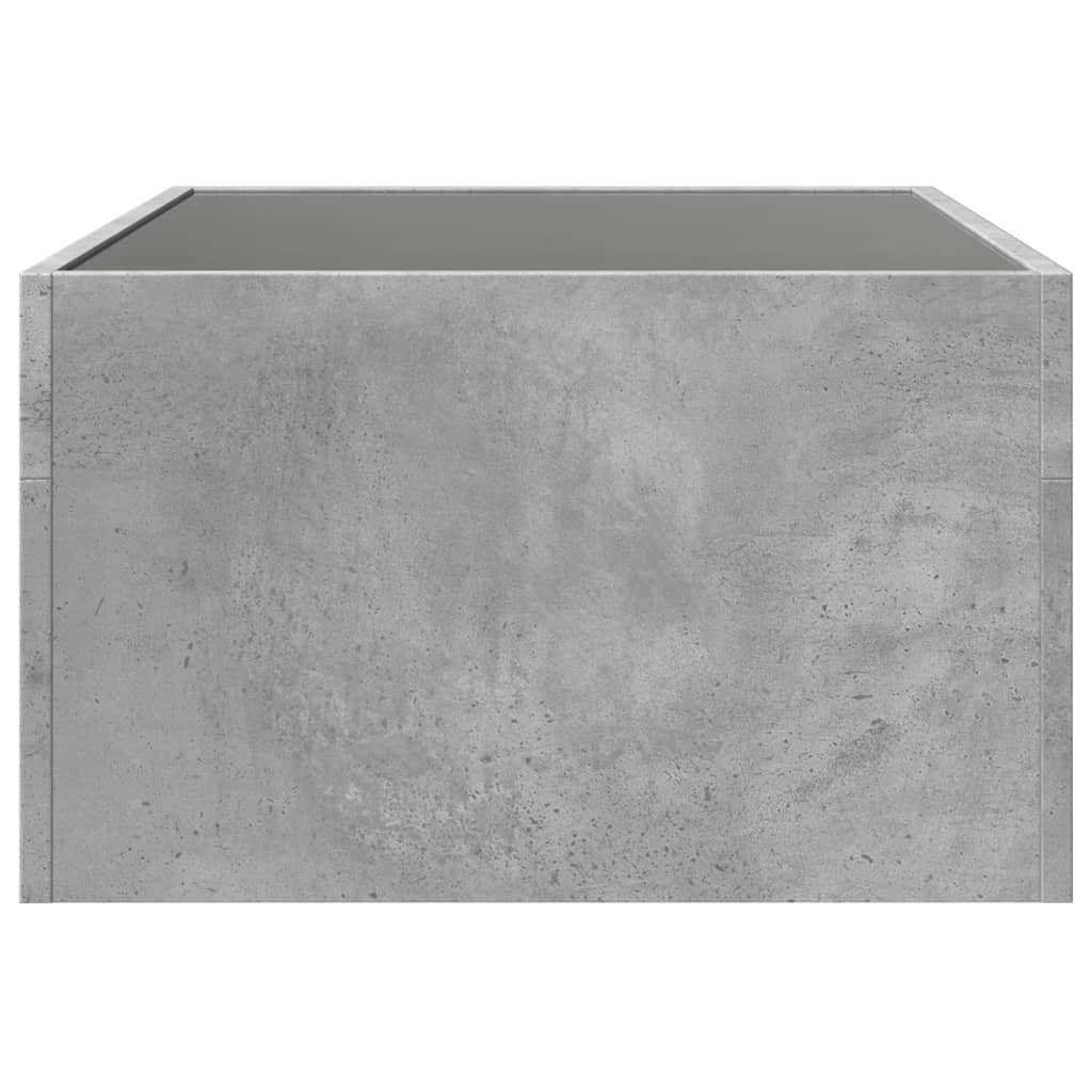 Salongbord Sofabord Betonggrå med Infinity LED 70x50x30 cm