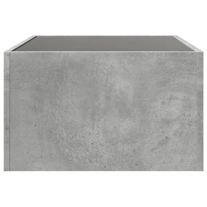 Salongbord Sofabord Betonggrå med Infinity LED 70x50x30 cm