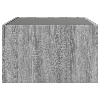 Salongbord Sofabord Sonoma Grå med Infinity LED 70x50x30 cm