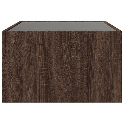 Salongbord Sofabord Brun Eik med Infinity LED 70x50x30 cm