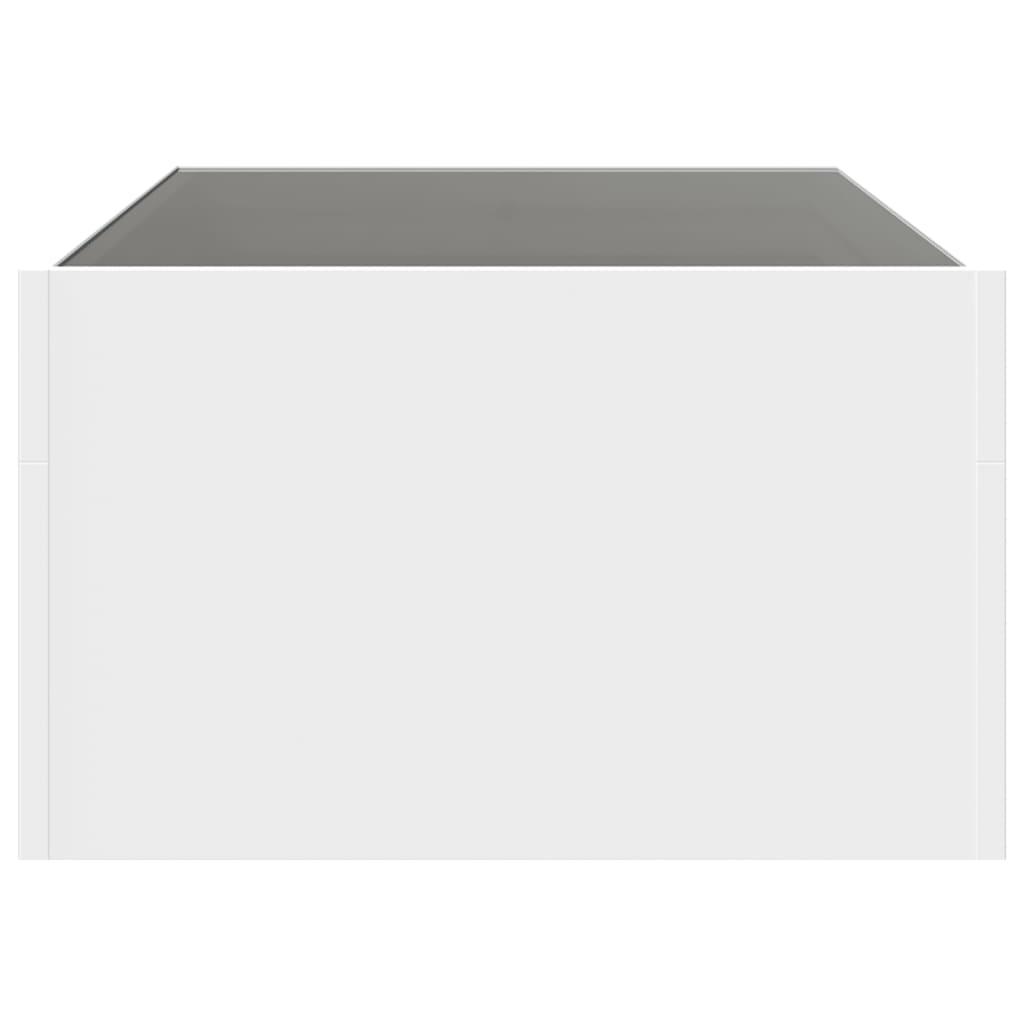 Salongbord Sofabord Hvit med Infinity LED 90x50x30 cm