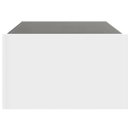 Salongbord Sofabord Hvit med Infinity LED 90x50x30 cm