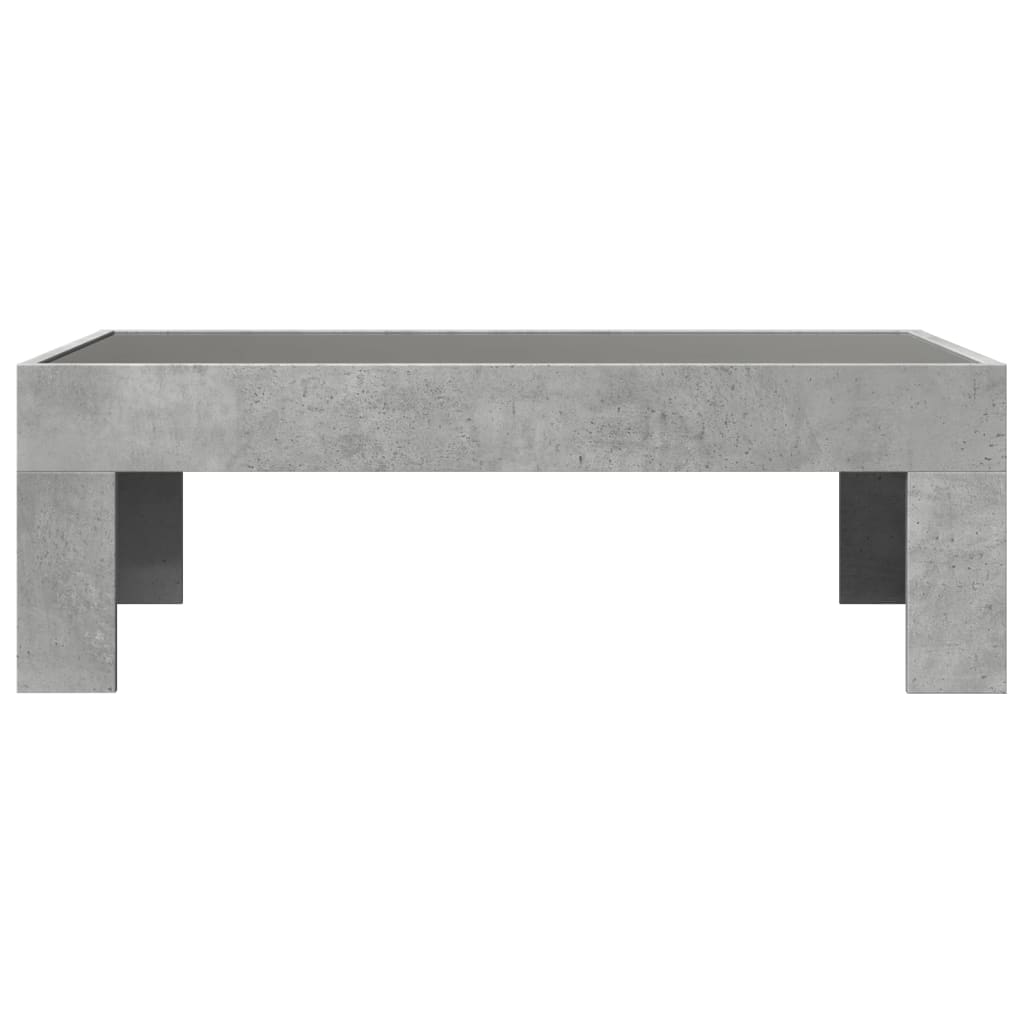 Salongbord Sofabord Betonggrå med Infinity LED 90x50x30 cm