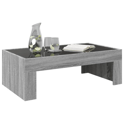 Salongbord Sofabord Sonoma Grå med Infinity LED 90x50x30 cm