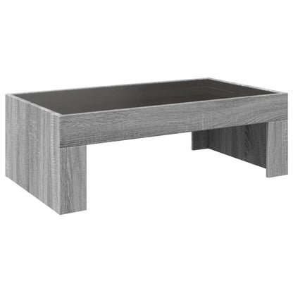 Salongbord Sofabord Sonoma Grå med Infinity LED 90x50x30 cm