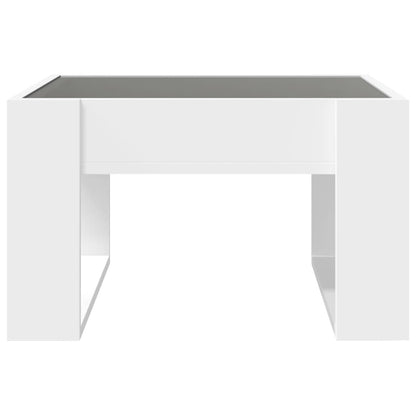 Salongbord Sofabord Hvit med Infinity LED 50x53x30 cm