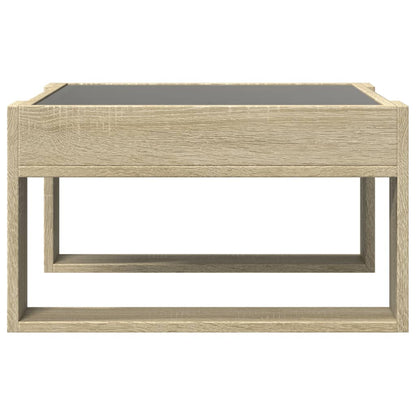 Salongbord Sofabord Sonoma Eik med Infinity LED 50x53x30 cm
