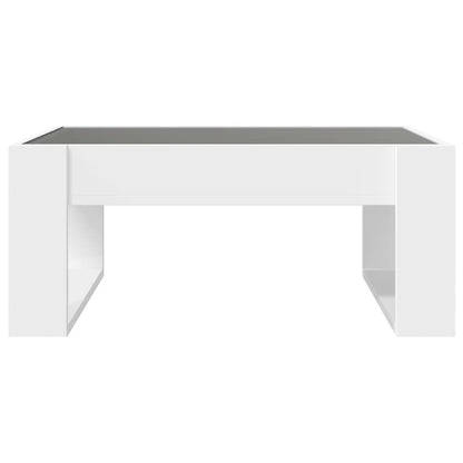 Salongbord Sofabord Hvit med Infinity LED 70x53x30 cm