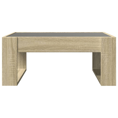 Salongbord Sofabord Sonoma Eik med Infinity LED 70x53x30 cm
