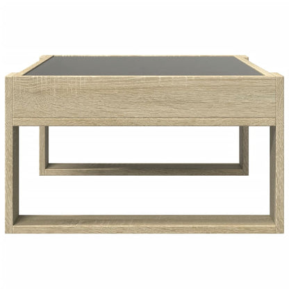 Salongbord Sofabord Sonoma Eik med Infinity LED 70x53x30 cm