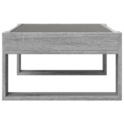 Salongbord Sofabord Sonoma Grå med Infinity LED 70x53x30 cm