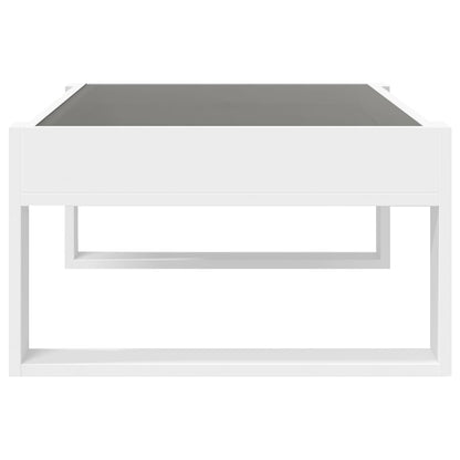 Salongbord Sofabord Hvit med Infinity LED 90x53x30 cm