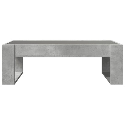 Salongbord Sofabord Betonggrå med Infinity LED 90x53x30 cm