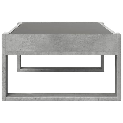 Salongbord Sofabord Betonggrå med Infinity LED 90x53x30 cm