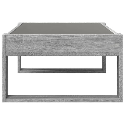 Salongbord Sofabord Sonoma Grå med Infinity LED 90x53x30 cm