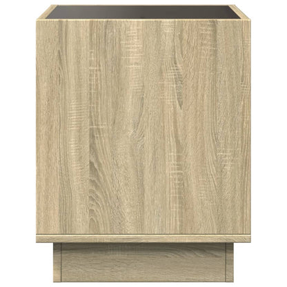 Salongbord Sofabord Sonoma Eik med Infinity LED 40x40x50 cm