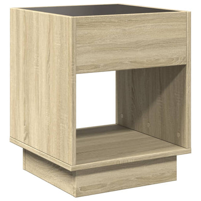 Salongbord Sofabord Sonoma Eik med Infinity LED 40x40x50 cm
