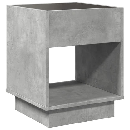 Nattbord Sengbord Betonggrå med Infinity LED 40x40x50 cm