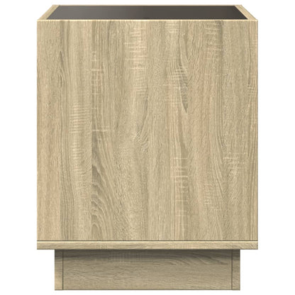 Nattbord Sengbord Sonoma Eik med Infinity LED 50x50x50 cm