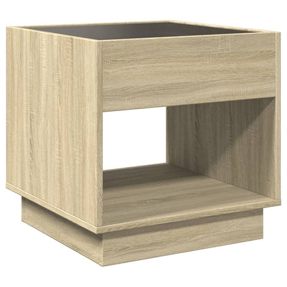 Nattbord Sengbord Sonoma Eik med Infinity LED 50x50x50 cm