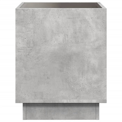 Nattbord Sengbord Betonggrå med Infinity LED 50x50x50 cm