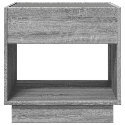 Nattbord Sengbord Sonoma Grå med Infinity LED 50x50x50 cm
