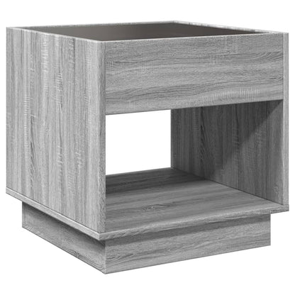 Nattbord Sengbord Sonoma Grå med Infinity LED 50x50x50 cm