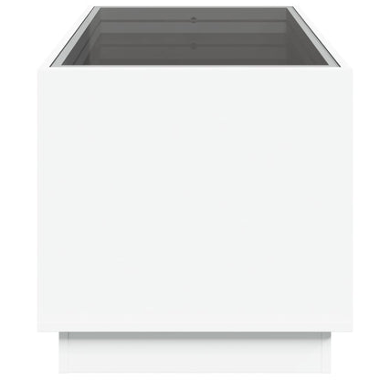 Salongbord Sofabord Hvit med Infinity LED 70x50x50 cm