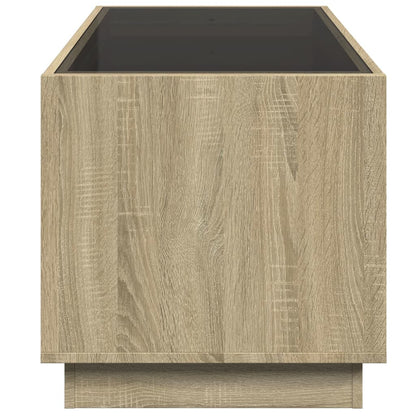 Salongbord Sofabord Sonoma Eik med Infinity LED 70x50x50 cm