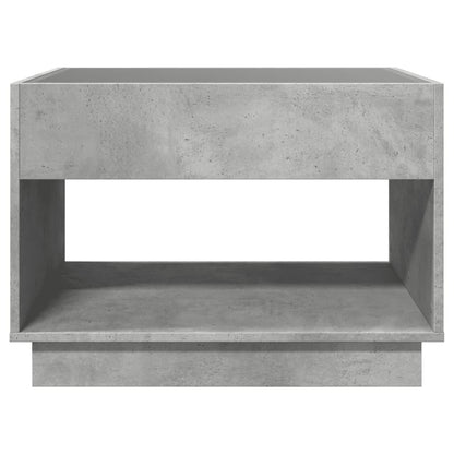 Salongbord Sofabord Betonggrå med Infinity LED 70x50x50 cm