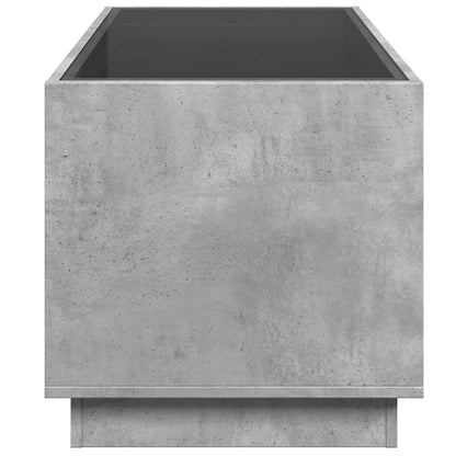 Salongbord Sofabord Betonggrå med Infinity LED 70x50x50 cm