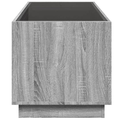 Salongbord Sofabord Sonoma Grå med Infinity LED 70x50x50 cm